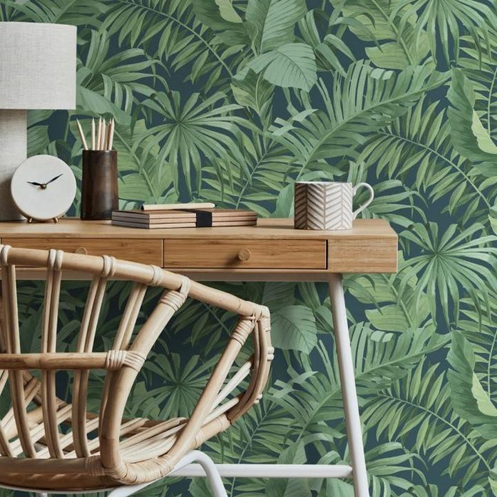 Actual product image Fine Decor Maui Leaf Wallpaper