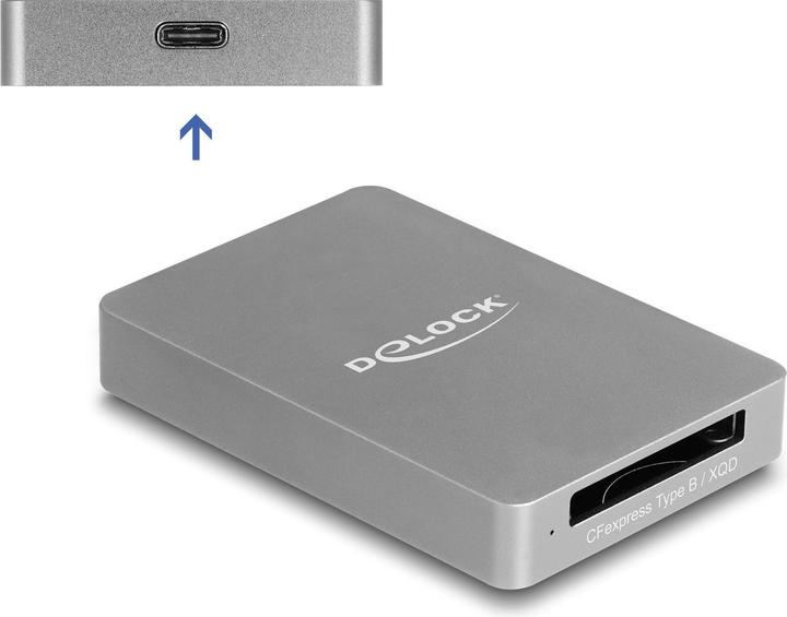 Produktbild Delock USB Type-C Card Reader im Aluminium Gehäuse für CFexp