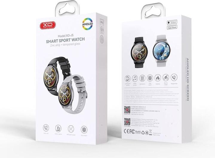 Actual product image xO smartwatch J5 Amoled black