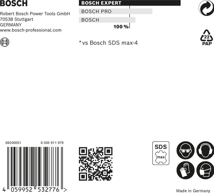 Produktbild Bosch Professional Zubehör EXPERT SDS max-8X Hammerbohrer, 12 x 600 x 740 mm (12 Millimeter)
