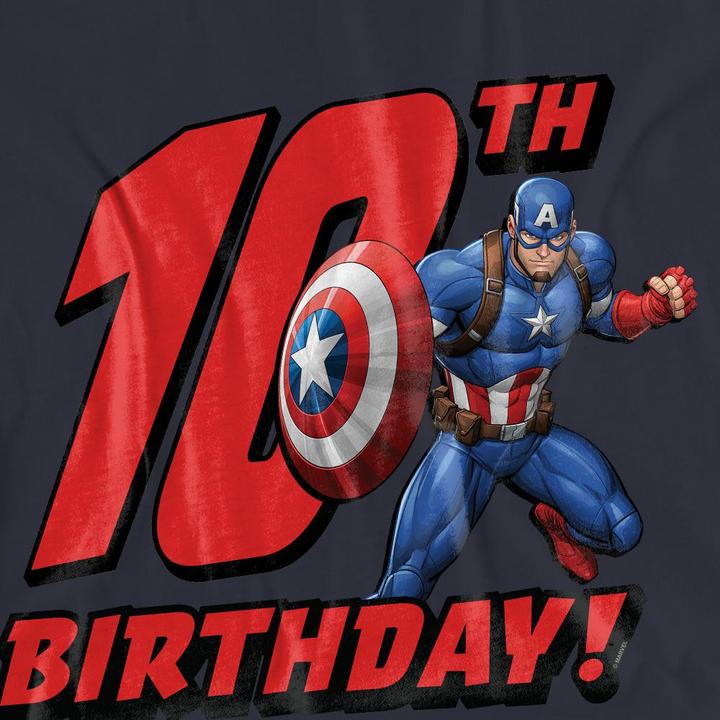 Produktbild Captain America TShirt 10. Geburtstag (L)
