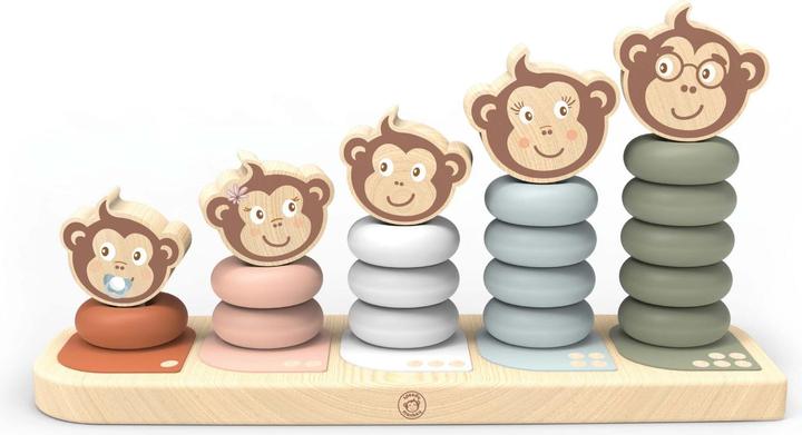 Image du produit NICI SP1003 Jouet à empiler Famille de singes 25,7x84x13,10cm