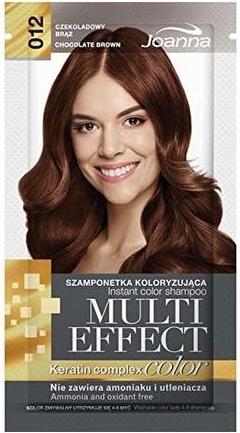 Actual product image Joanna Multi Effect Keratin Complex Colour Instant Colour Shampoo 012 Chocolate Brown 35G (Liquid shampoo)