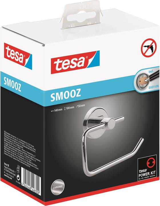 Produktbild tesa SMOOZ WC-Papierrollenhalter inkl. Klebelösung ohne Bohren