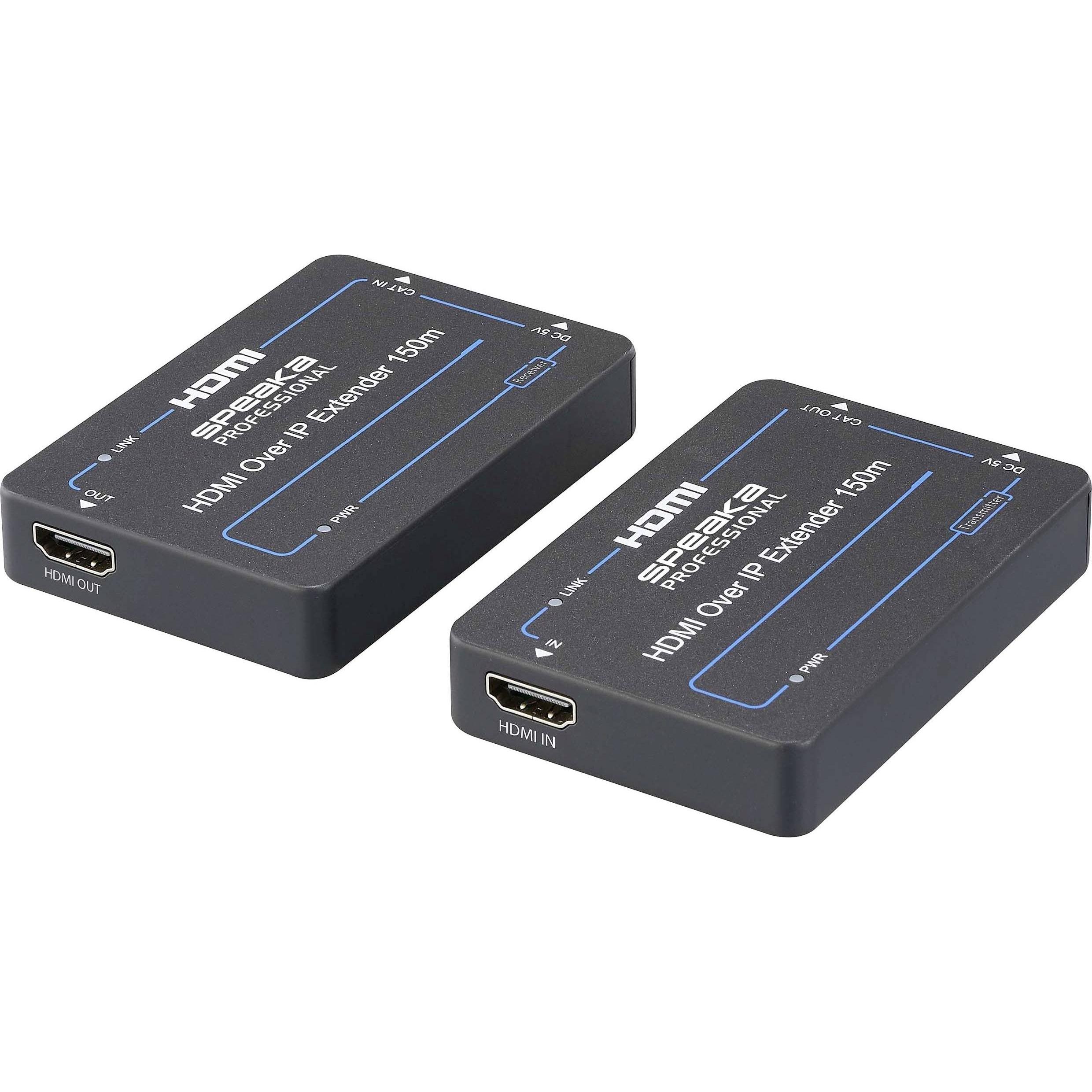 SpeaKa Professional SP-HDE-301 HDMI HDMI Extender über Netzwerkkabel RJ45 (Estensore), Convertitore video