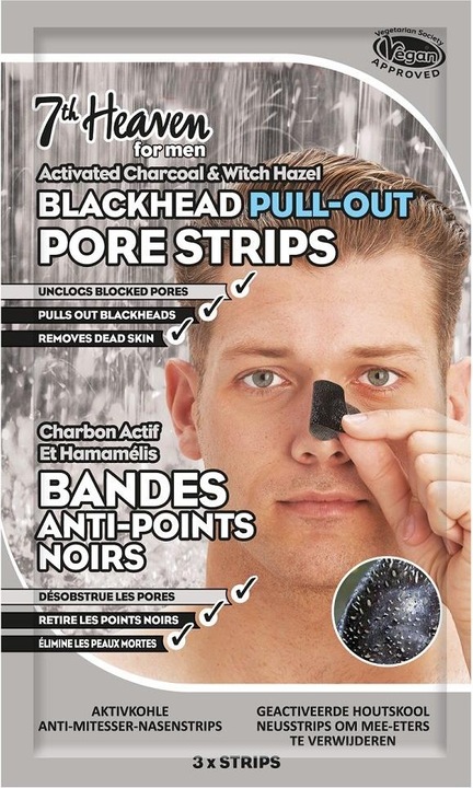 Actual product image 7th Heaven Montagne Jeunesse Charcoal Volcanic Ash Unclog Pore Strips 3 Units (Cleaning cloths)