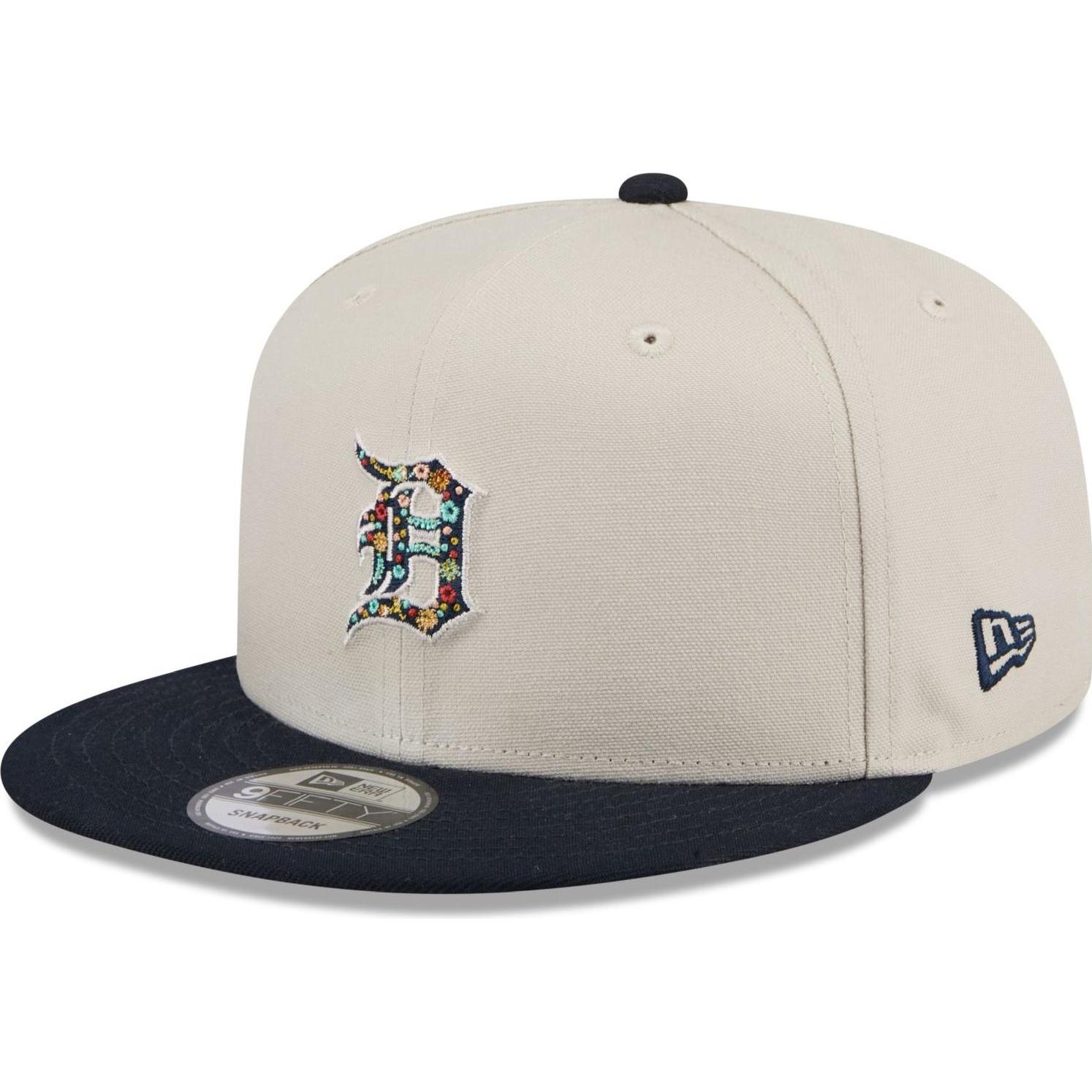 New Era, Herren, Cap, 9Fifty Snapback Cap - FLORAL Detroit Tigers stone, Grau