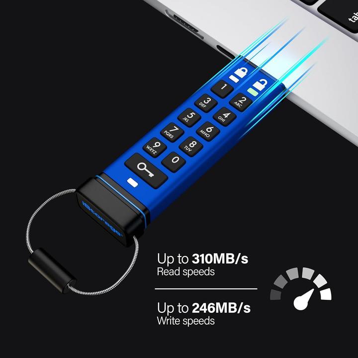 Actual product image iStorage datAshur PRO+ Type C (128 GB, USB-C)