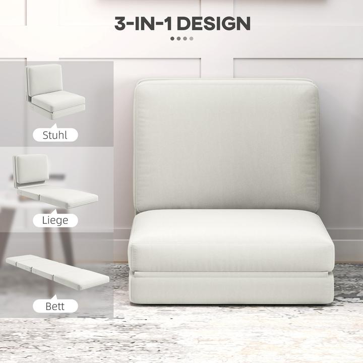 Immagine prodotto Homcom Bodensofa Polyester, Schaumstoff Cremeweiss