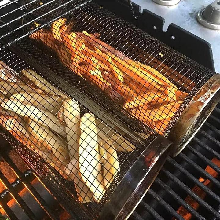 Immagine prodotto Werkstein Cestello per barbecue in acciaio inox con forchettone per verdure/carne