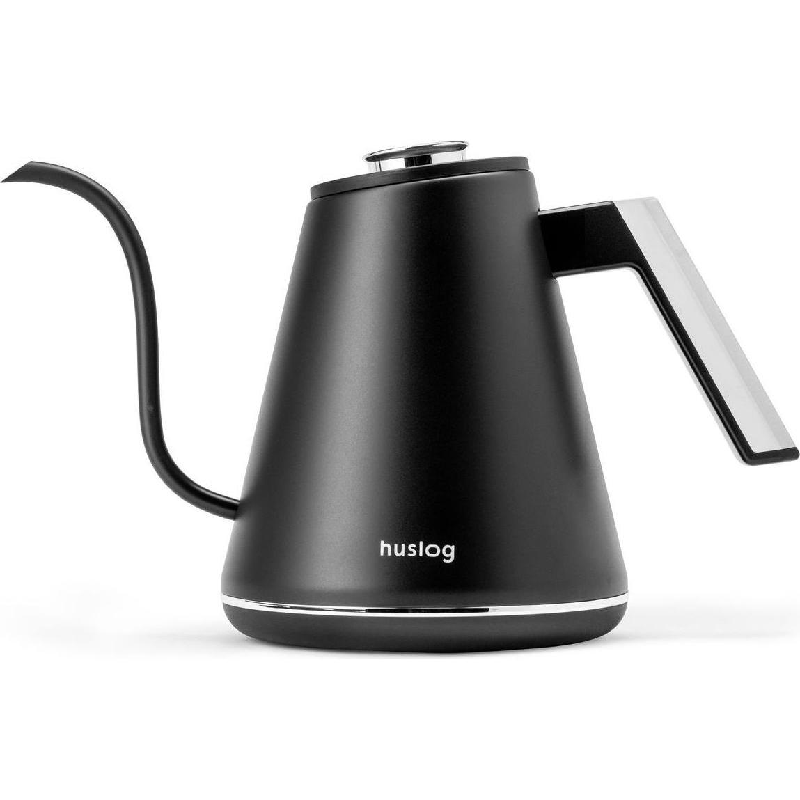 Huslog kettle with Smartcontrol base black-silver 1L, Bollitore, Nero, Argento