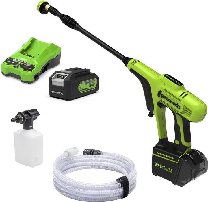 Image du produit Greenworks 24V Myjka ciśnieniowa G24PWK4 - Zestaw ładowarka + akumulator 4Ah - 5105307UB (Fonctionnement sur batterie)