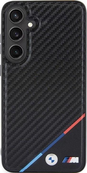 Actual product image BMW BMHMS23PUDTK S921 czarny/black hardcase Carbon Tricolor Line MagSafe (Samsung Galaxy S24)