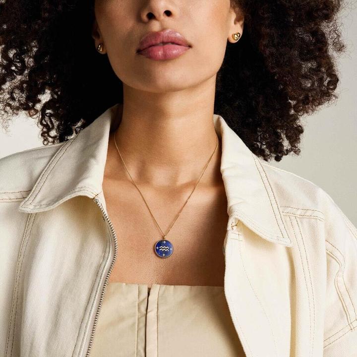 Produktbild Fossil - Gold-plated necklace Aquarius Written in the Stars JF04849710 (Edelstahl)