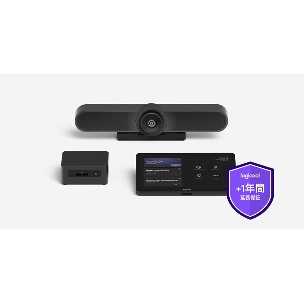 Logitech Small Room+TAP+Rally Bar Mini White per le squadre MTR su Android, Dispositivo per conferenze, Bianco