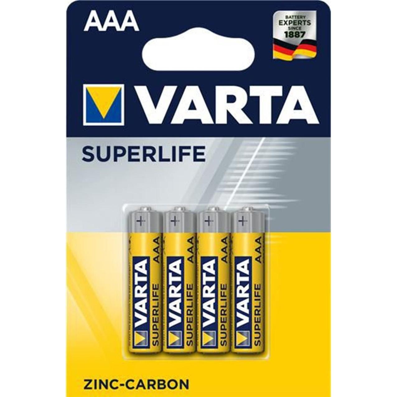 Varta Superlife (4 pz., AAA), Batterie + pile