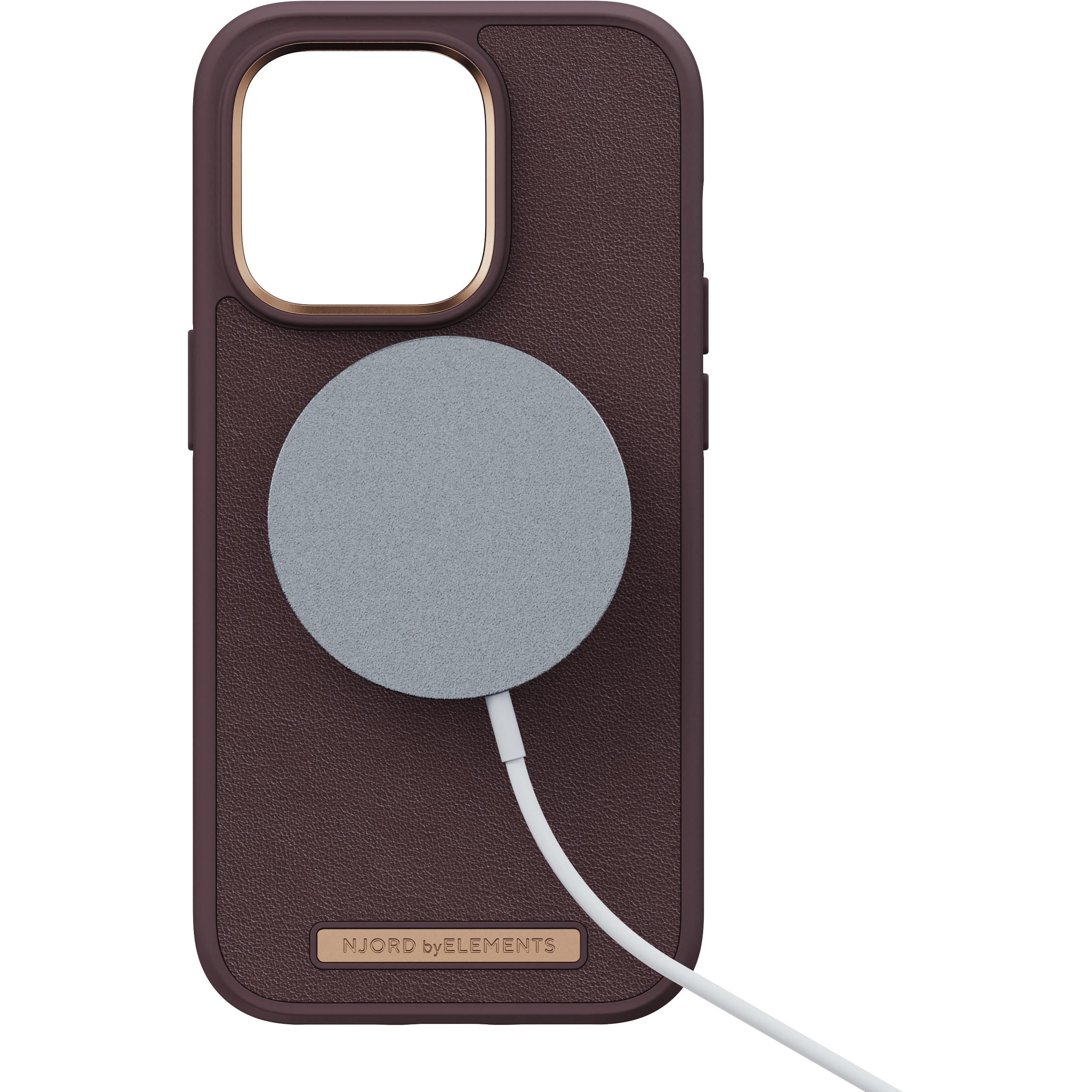 Thumbnail - Njord Genuine Leather Magsafe Case (Apple iPhone 14 Pro), Smartphone Hülle, Braun
