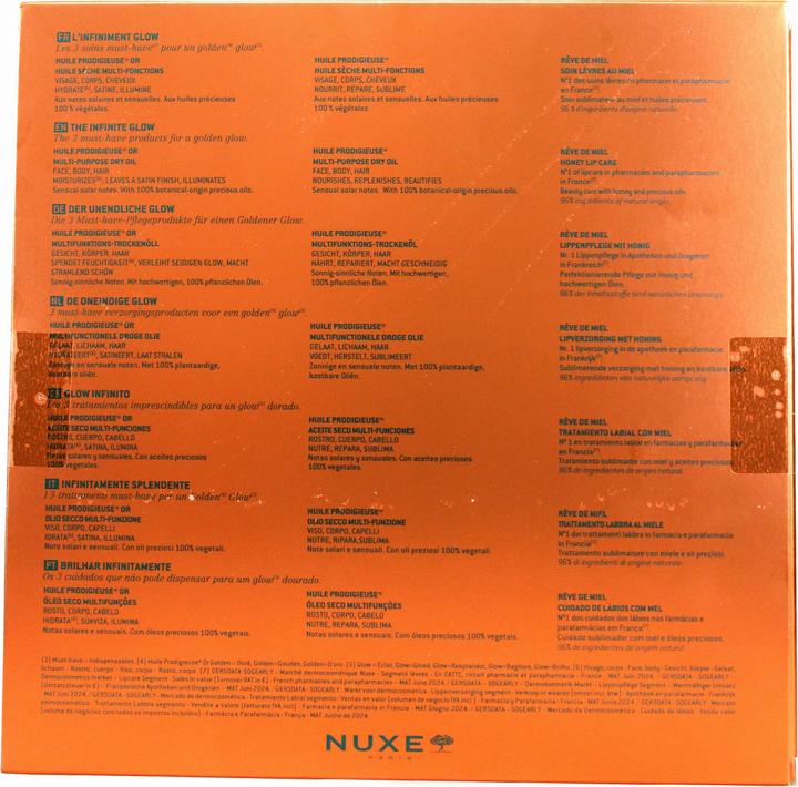 Voedingswaarden en ingrediënten Nuxe Oneindige gloed (Set voor gezichtsverzorging)