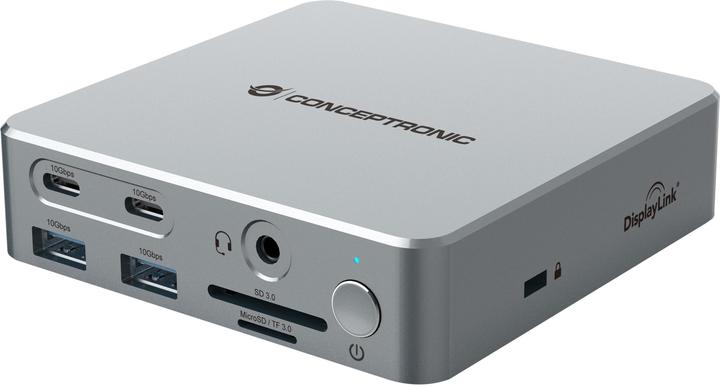Produktbild Conceptronic Dock USB-C->2xHDMI,2xUSB-C,4xUSB-A,DP,GbE LAN (15 Ports)