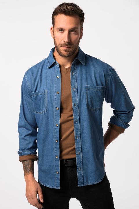 Immagine prodotto JP1880 Jeanshemd, Langarm, Kentkragen, Modern Fit (5XL)