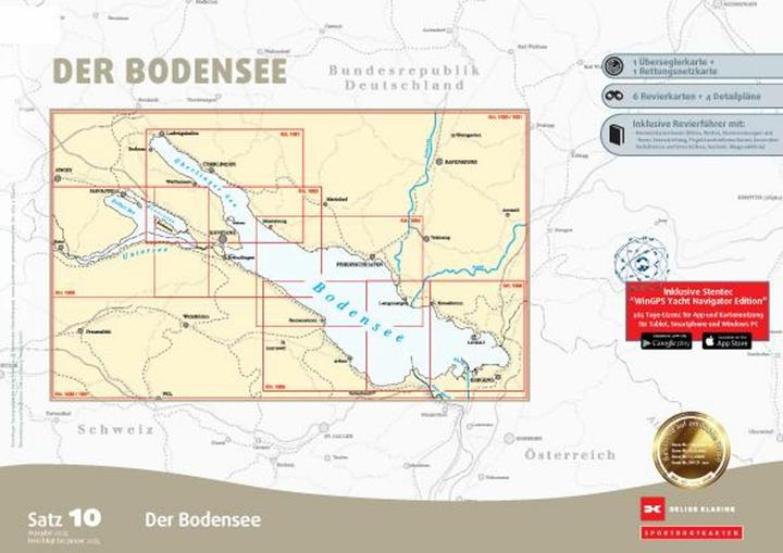 Sportbootkarten Satz 10: Bodensee (Ausgabe 2025)