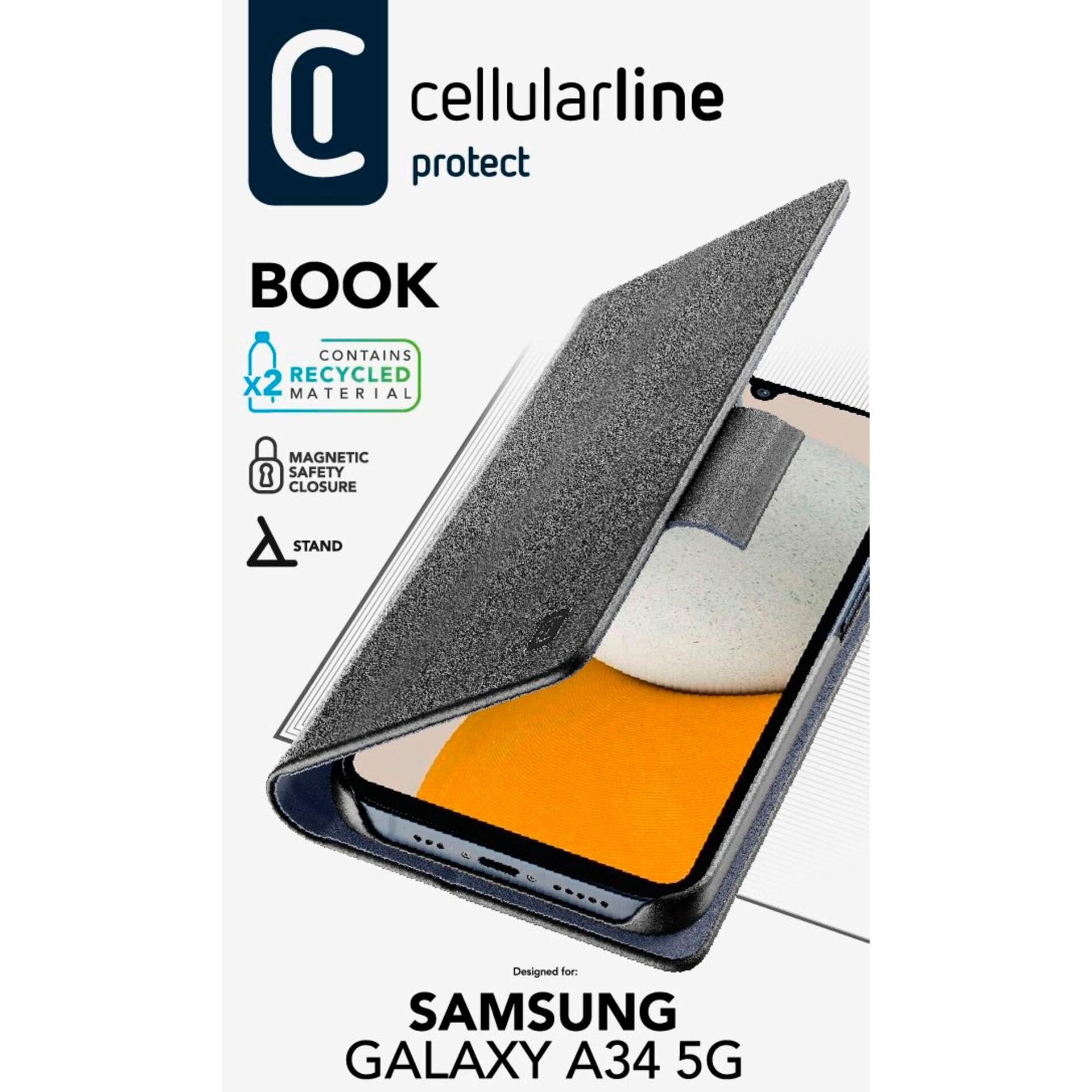 Thumbnail - Cellularline Book Case 3 (Samsung Galaxy A34 5G), Smartphone Hülle, Schwarz