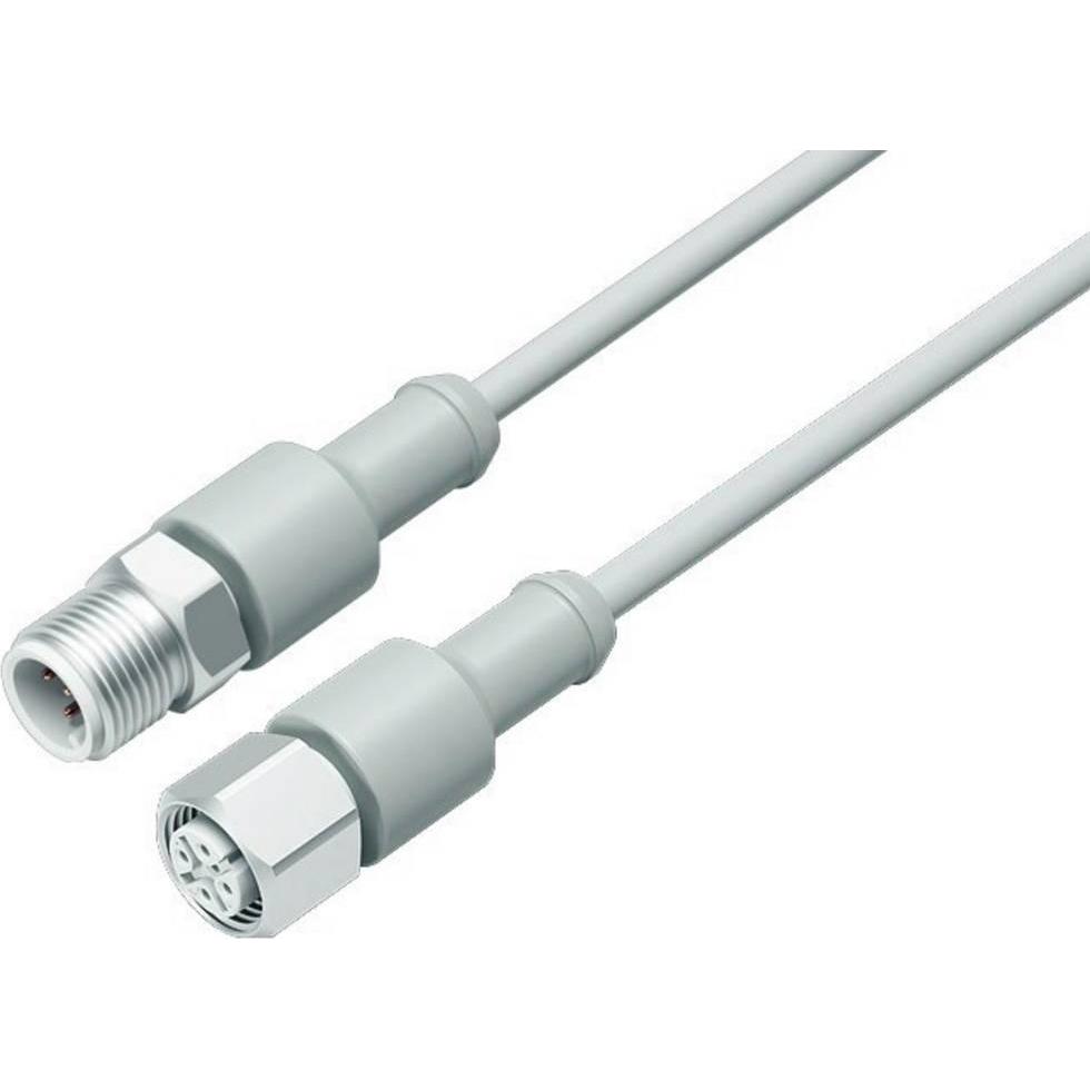 Schubiger Binder 77 3730 3729 40404-0200 Sensor-/Aktor-Anschlussleitung M12 1 St., Elektronikkabel + Stecker, Grau