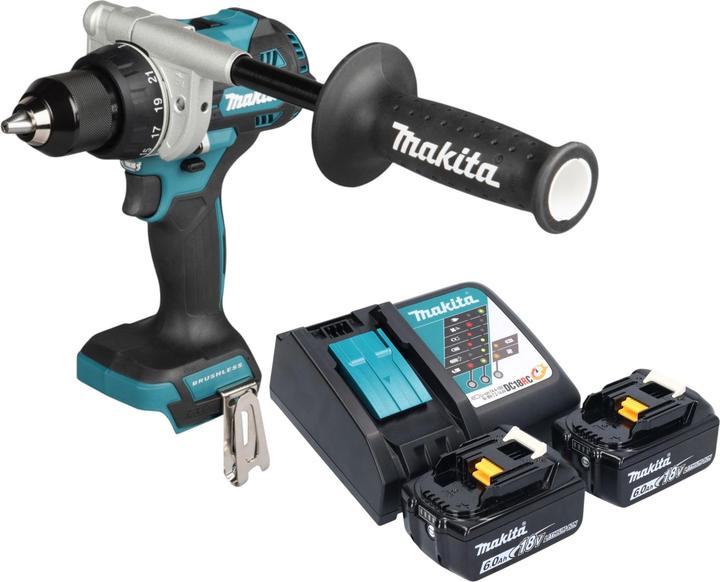 Produktbild Makita DDF 492 RG Akku Bohrschrauber 18 V 141 Nm Brushless + 2x Akku 6,0 Ah + Ladegerät (Akkubetrieb)