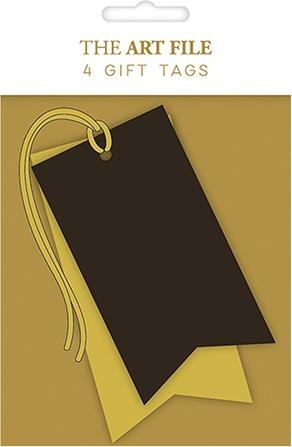 Immagine prodotto The art file Etichetta regalo nera e oro (Borsa da regalo, 4 x)