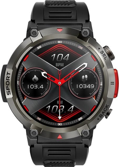 Actual product image Giewont Veltori VT140-1 Smartwatch, schwarzes Silikonarmband