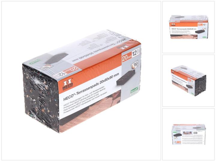 Actual product image Heco Decking pads rubber non-slip 20 mm 12 pcs ( 49772 ) (1 Screws per piece)