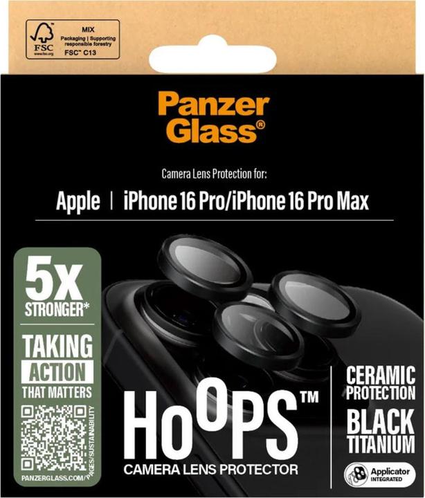 Image du produit PanzerGlass Hoops Camera Lens Protector (1 pièce(s), Apple iPhone 16 Pro, Apple iPhone 16 Pro Max)