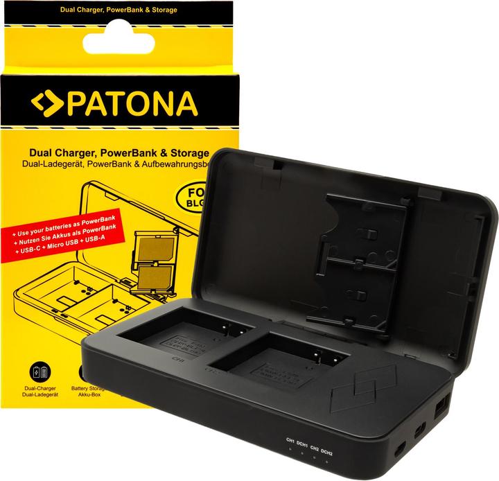 Actual product image Patona Dual charger BLG10 Powerbank (Camera battery charger)
