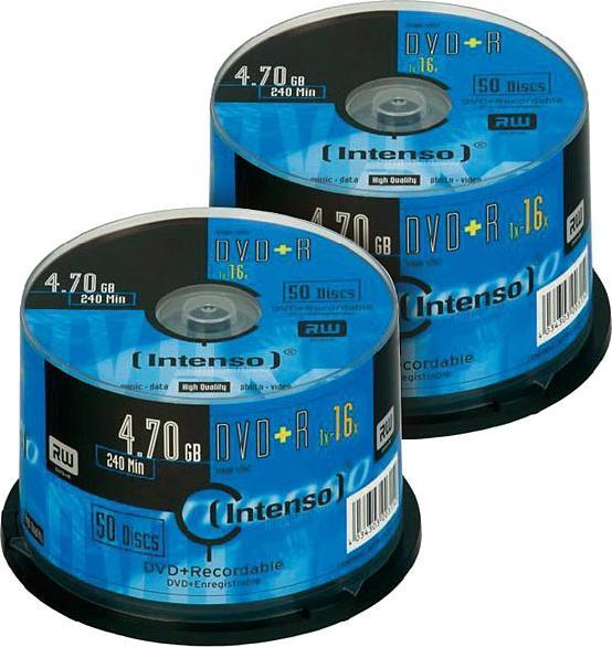 Image du produit Intenso DVD+R 4.7GB 16x, broche de 100 pièces (100 x)