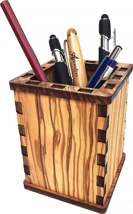 Natura Punto Porte-plume, 8 x 8 x 10,5 cm, bois d'olivier