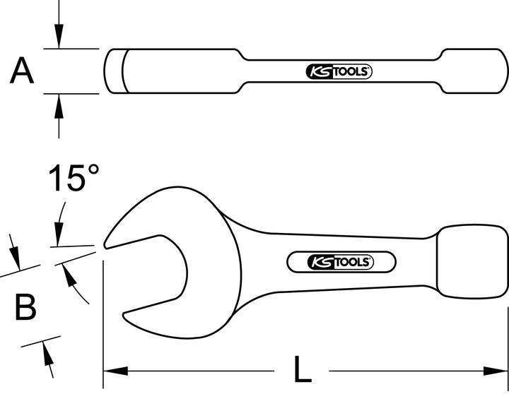 Produktbild KS Tools Schlag-Maulschluessel (15/16")