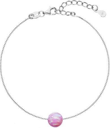 Actual product image Evolution Group Gentle bracelet with pink synthetic opal 13019.3 pink (L) (Synthetic stones)