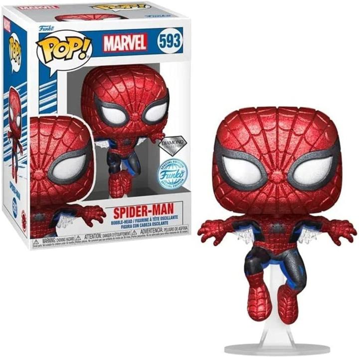 Produktbild Funko Marvel 80th Anniversary POP! Vinyl Figur Spider-Man(DGLT) 9 cm