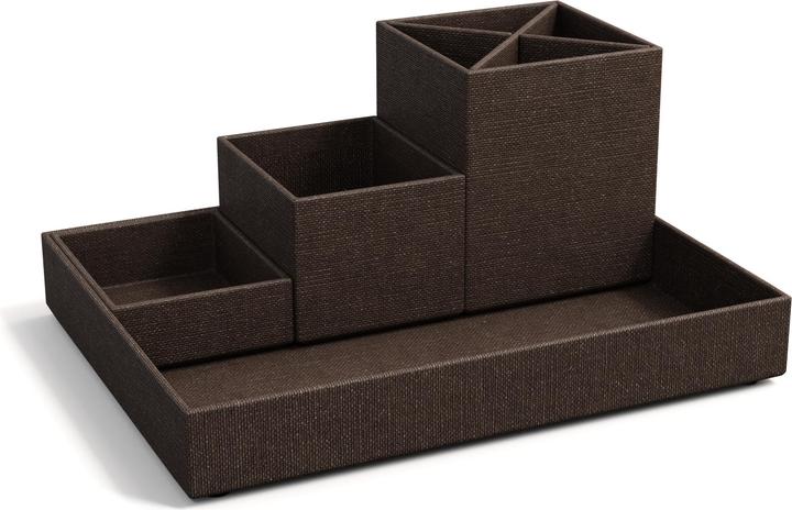 Image du produit Bigso BOX OF SWEDEN Stifteköcher Set Lena 7974C4801 Leinen, 4-teilig, braun