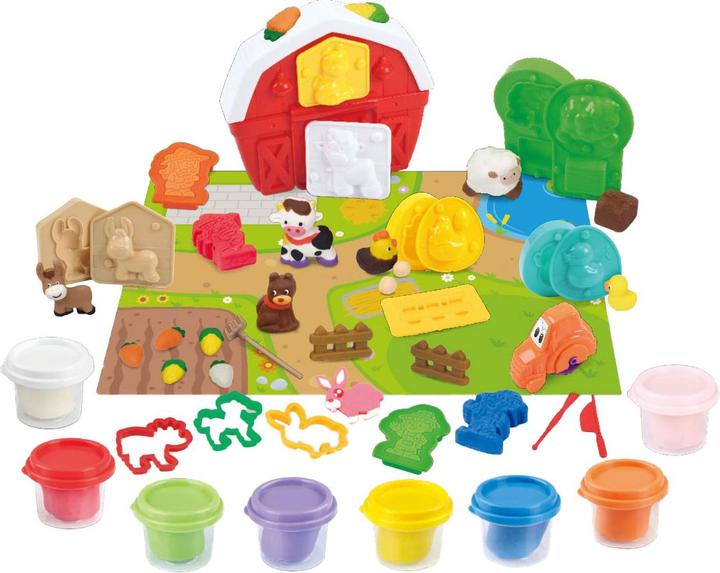 Image du produit Play Farm and Friends Kit d'argile avec 8 pots en argile