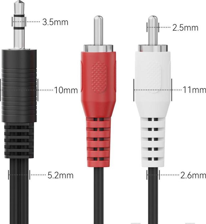 Produktbild HDgear Audio-Kabel 3.5 mm Klinke - Cinch 5 m (5 m)