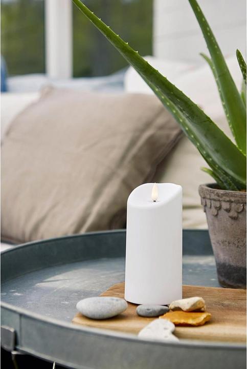 Productafbeelding Star Trading LED Zuilkaars Vlam 7,5 cm x 15 cm, Wit (1 x)