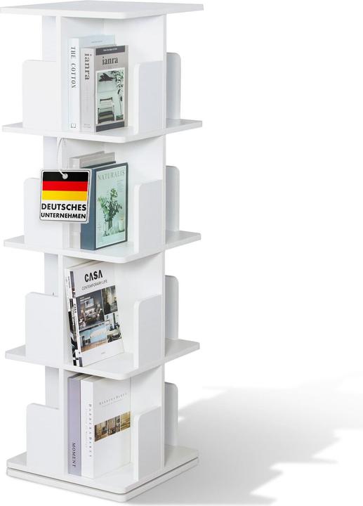 Weiss - 40 x 40 x 129 cm - 4 Etagen