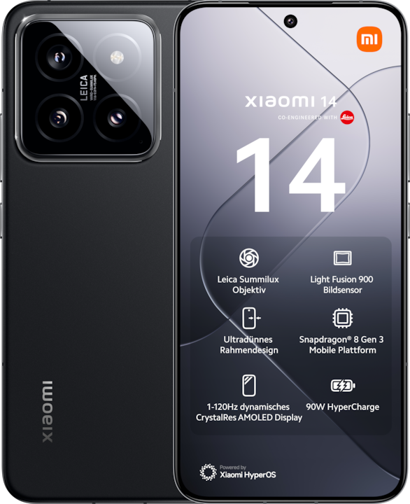 Xiaomi 14 (512 GB, Black, 6.36", Dual SIM, 50 Mpx, 5G)