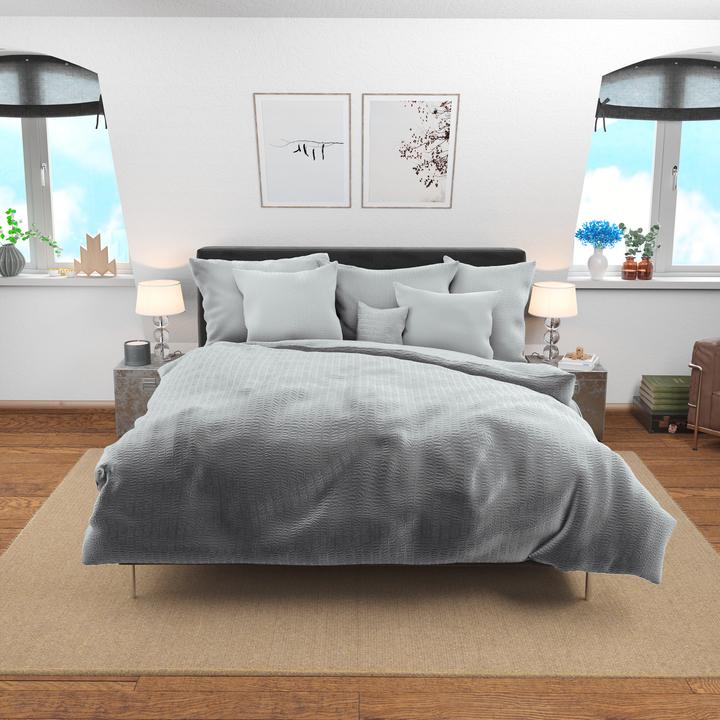 Produktbild Lotus Bettwaren Bettwäsche Satin Seersucker uni (Duvetbezug, 200 x 210 cm)