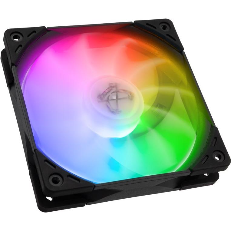 Scythe Kaze Flex 120 ARGB PWM Lüfter, 300-1800U/min (120 mm, 1 x), PC Lüfter, Schwarz