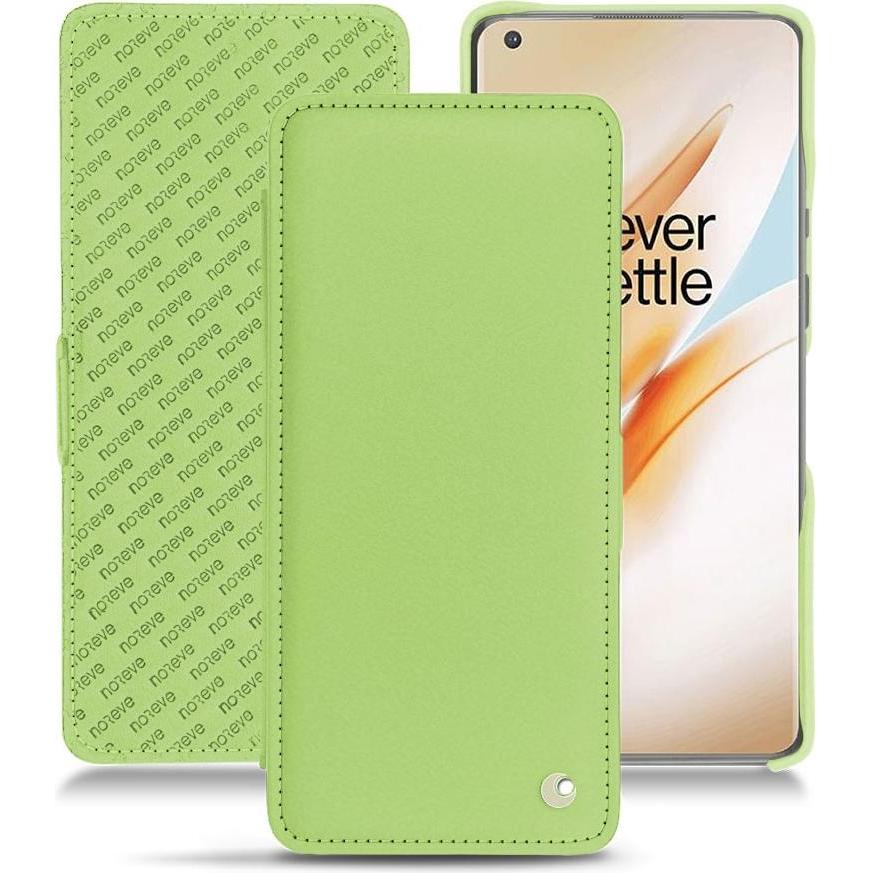 Noreve Lederschutzhülle horizontal (OnePlus 8 Pro), Smartphone Hülle, Grün