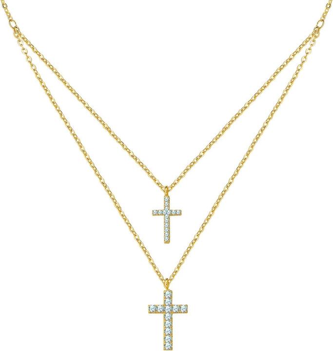 Produktbild Yokoamii Kette mit Anhänger gelbgold Zirkonia weiss - 38656 (Messing, 38 - 42 cm)