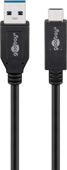 Image du produit Goobay Câble USB-C™ USB 3.1 génération 2, 3A, noir, 1 m (1 m, 60 W)