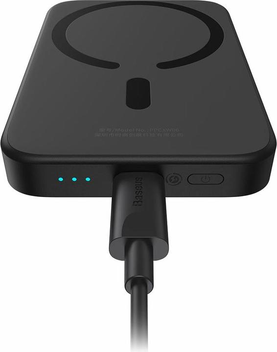 Actual product image Joyroom Mini Wireless PowerBank 20W Baseus (black) (6000 mAh, 20 W, 22.20 Wh)